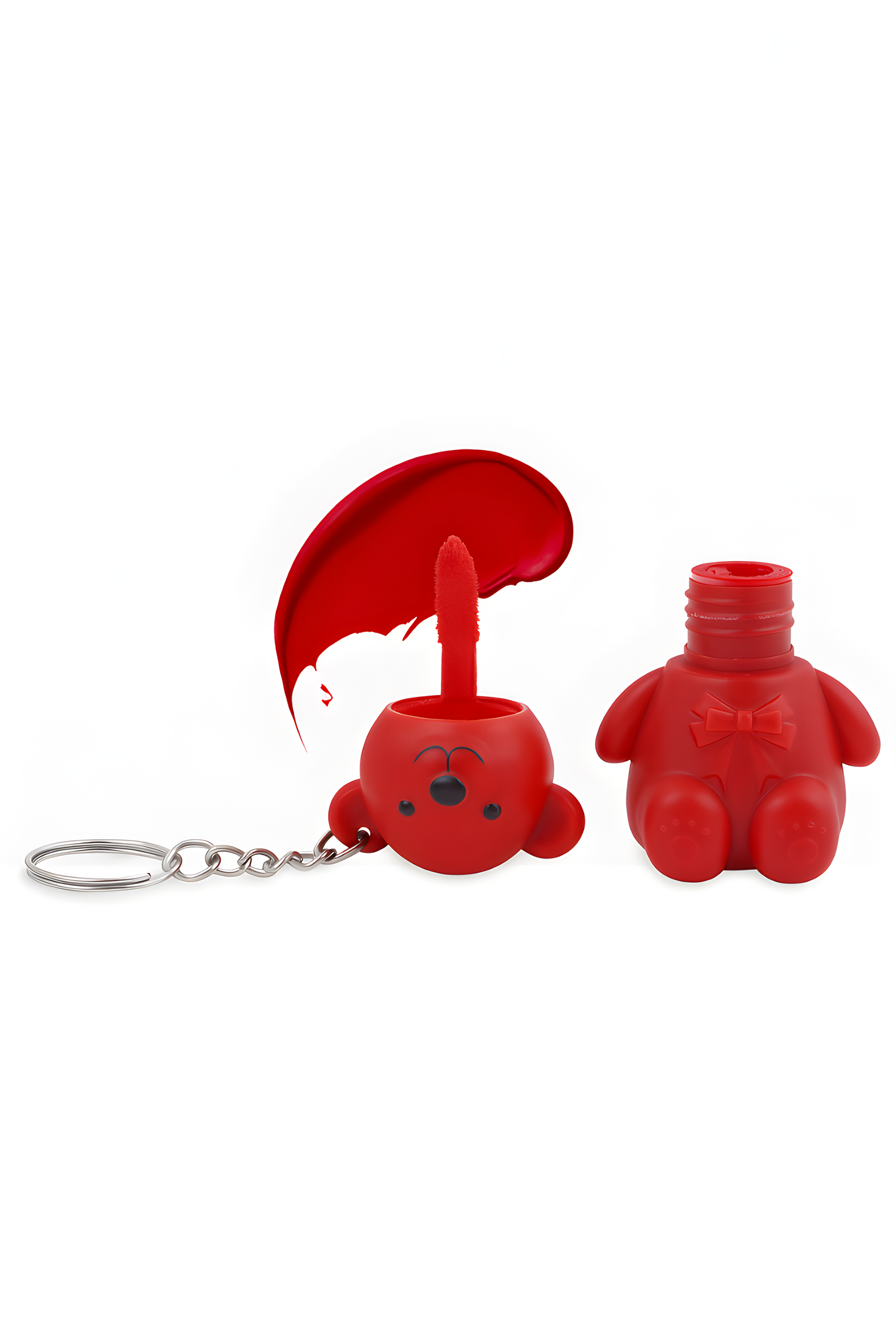 Teddy Bear Keychain Matte Liquid Lipstick – Shade: Cherry on Top