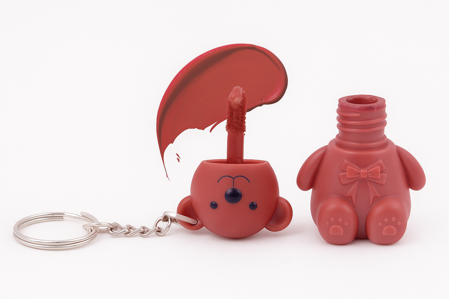 Teddy Bear Keychain Matte Liquid Lipstick – Shade: Seductress