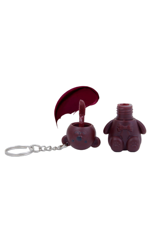 Teddy Bear Keychain Matte Liquid Lipstick – Shade: Darlin